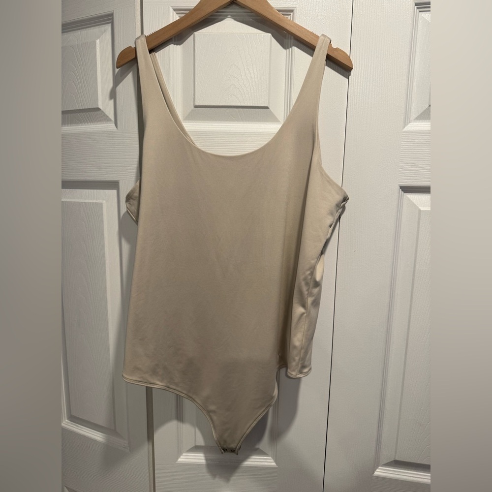 Cream Tank Bodysuit from Abercrombie & Fitch